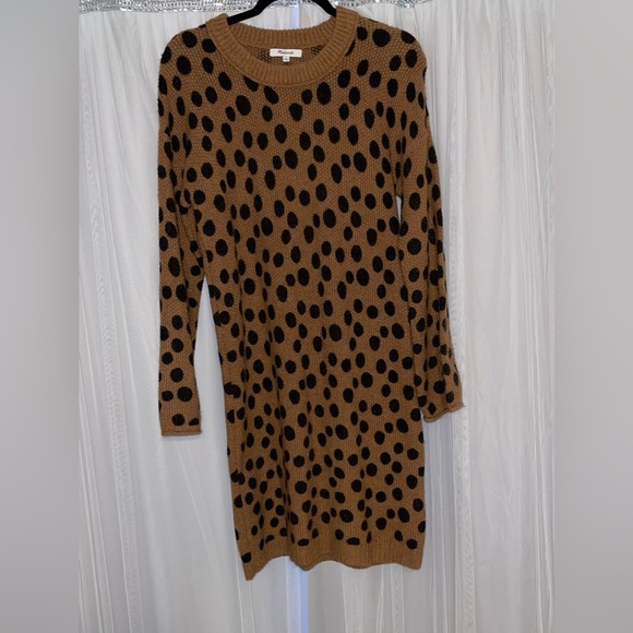 Madewell Dresses & Skirts - Madewell polka dot sweater dress